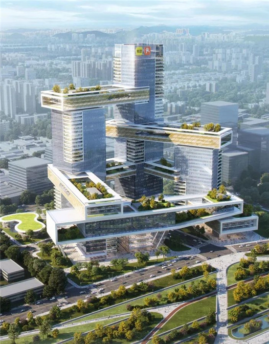 高清设计效果图曝光！三大互联网巨头！B站、美团、抖音总部大楼来了-第13张图片-叠叠租写字楼网